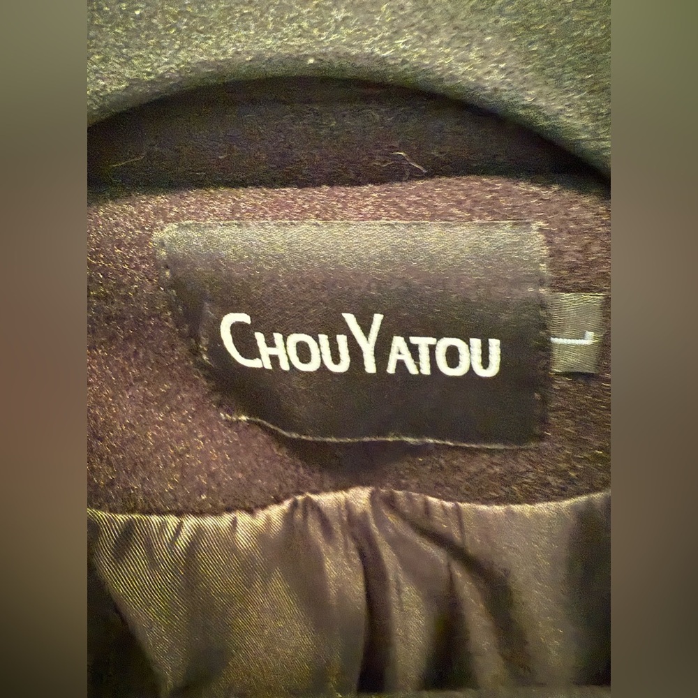 NWOT Chouyatou Wool Blend Over Coat‎ in Black. Size L - Picture 9 of 10